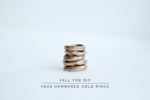 Fall-For-DIY-Faux-Hammered-Gold-Rings
