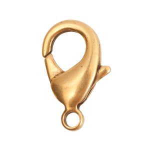 Nunn Design Lobster Clasps, Curve 19mm, 24K Gold Plated (2 Pieces