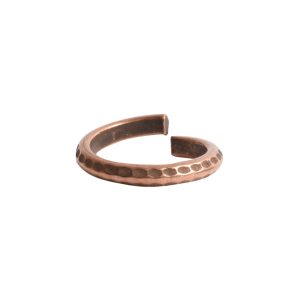 Jumpring 10mm Hammered Edge CircleAntique Copper