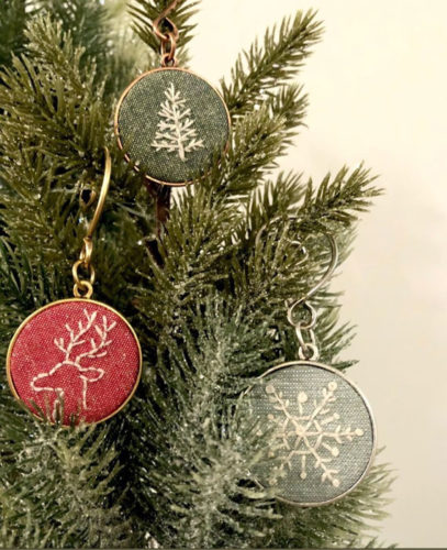 Holiday Embroidered Ornaments by Jessica of MCarolynCo - Nunn Design