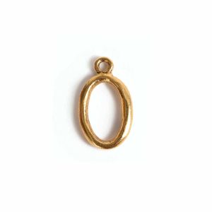 Toggle Ring Small OrganicAntique Gold