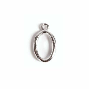 Toggle Ring Small OrganicSterling Silver Plate