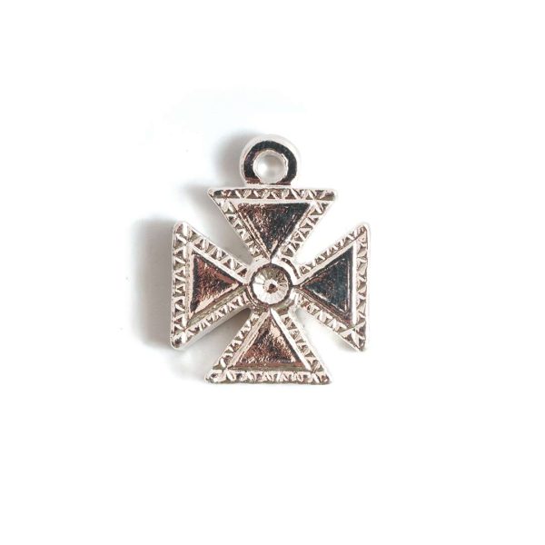 Charm Small Pattee CrossSterling Silver Plate