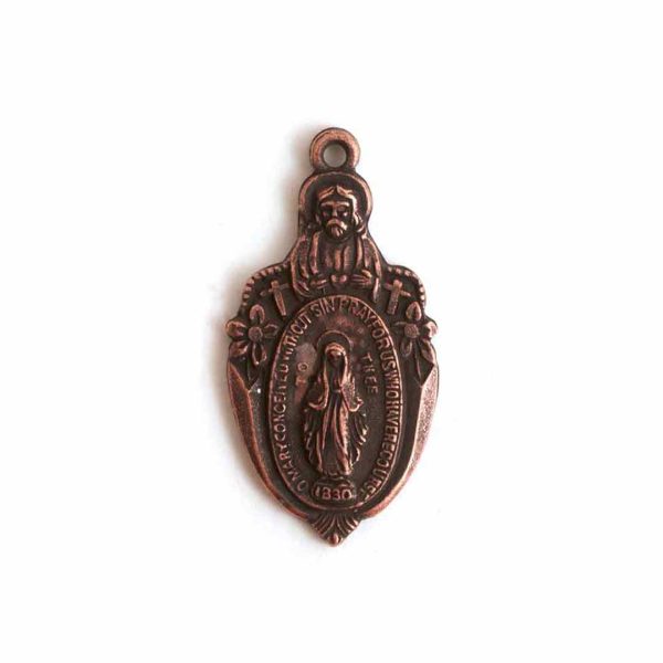 Charm Medallion Herald Antique Copper