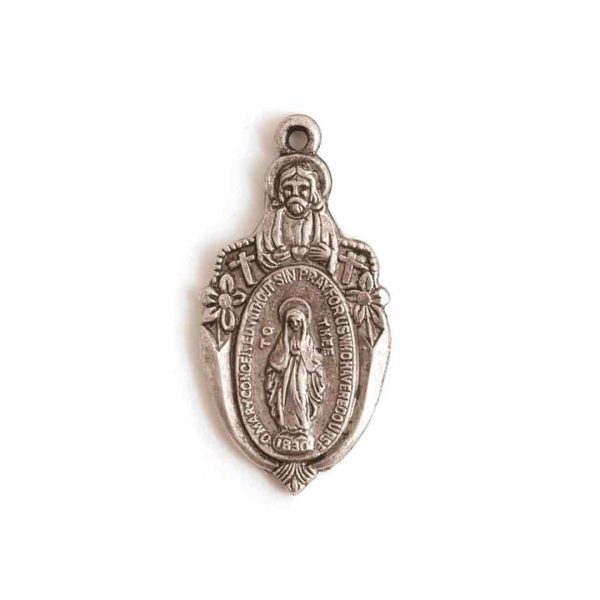 Charm Medallion Herald Antique Silver