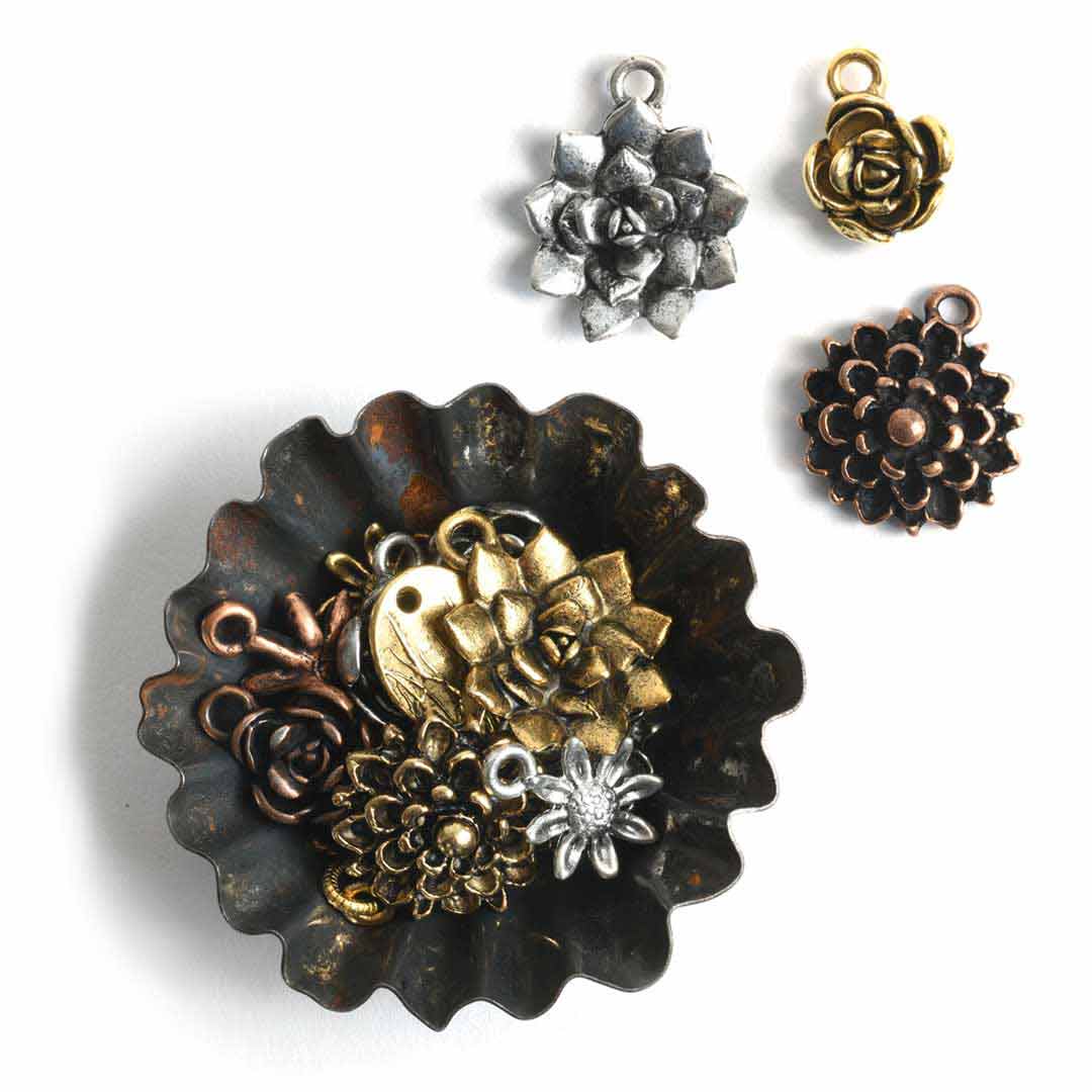 Flower Charms for Jewelry Making